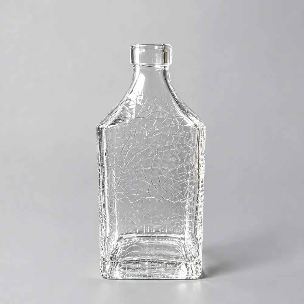750ml Clear Glass Whiskey Bottle