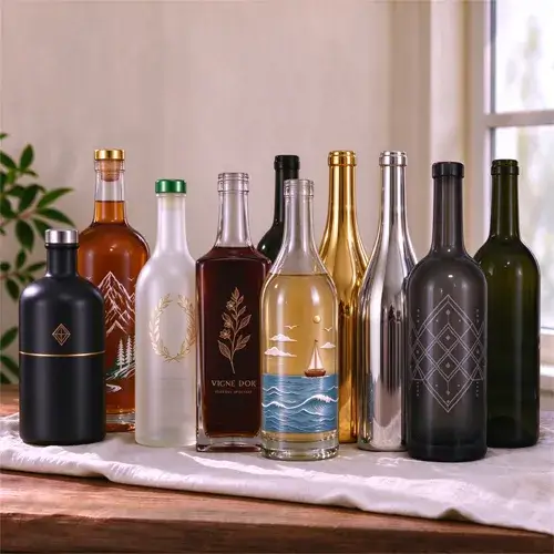 Glass bottle surface finishing